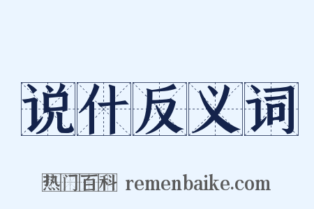 说什反义词是什么意思的图片